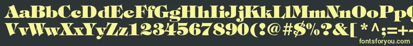 TiffanystdHeavy Font – Yellow Fonts on Black Background