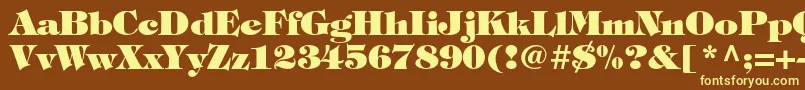 TiffanystdHeavy Font – Yellow Fonts on Brown Background
