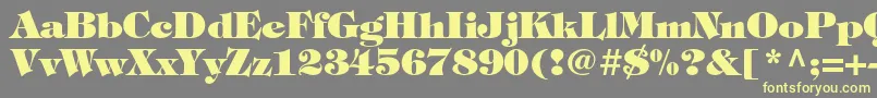 TiffanystdHeavy Font – Yellow Fonts on Gray Background