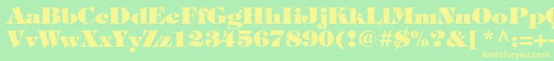 Шрифт TiffanystdHeavy – жёлтые шрифты на зелёном фоне