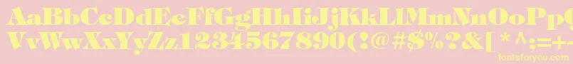 TiffanystdHeavy-Schriftart – Gelbe Schriften auf rosa Hintergrund