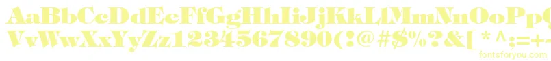 TiffanystdHeavy-Schriftart – Gelbe Schriften auf weißem Hintergrund