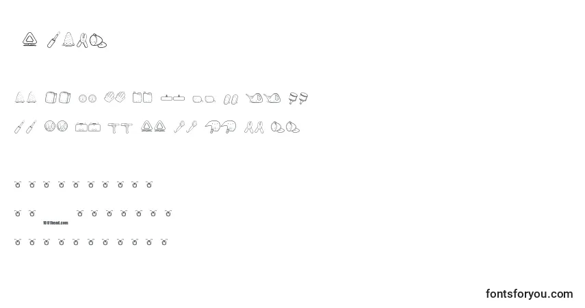 Шрифт ToyKars – алфавит, цифры, специальные символы