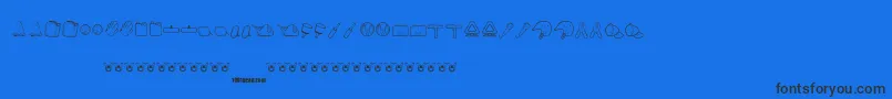 ToyKars Font – Black Fonts on Blue Background