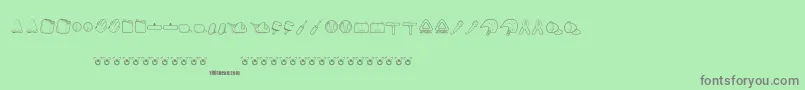 ToyKars Font – Gray Fonts on Green Background