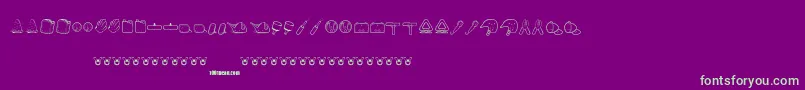 ToyKars Font – Green Fonts on Purple Background