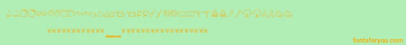 ToyKars Font – Orange Fonts on Green Background