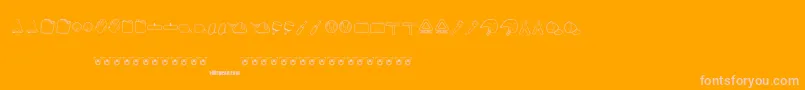 ToyKars Font – Pink Fonts on Orange Background