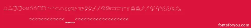 ToyKars Font – Pink Fonts on Red Background