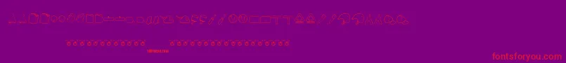 ToyKars Font – Red Fonts on Purple Background