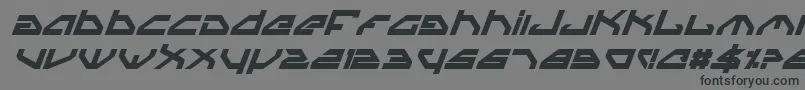 フォントSpylordBoldItalic – 黒い文字の灰色の背景