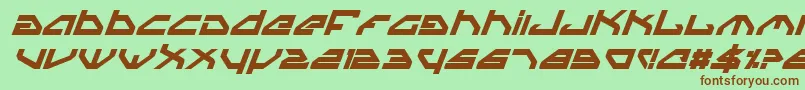 SpylordBoldItalic Font – Brown Fonts on Green Background