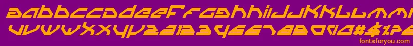 SpylordBoldItalic Font – Orange Fonts on Purple Background