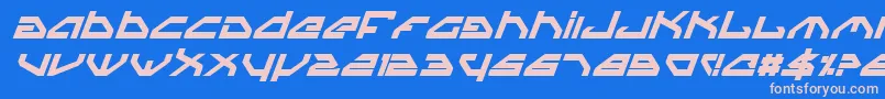 SpylordBoldItalic Font – Pink Fonts on Blue Background