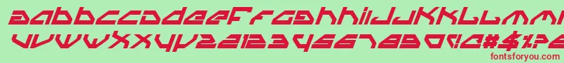 SpylordBoldItalic Font – Red Fonts on Green Background