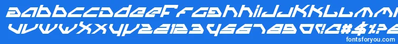 SpylordBoldItalic Font – White Fonts on Blue Background