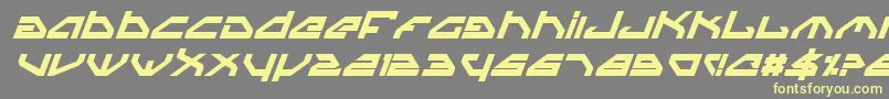 SpylordBoldItalic-Schriftart – Gelbe Schriften auf grauem Hintergrund