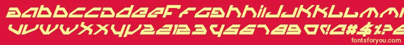 SpylordBoldItalic Font – Yellow Fonts on Red Background