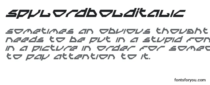 Review of the SpylordBoldItalic Font