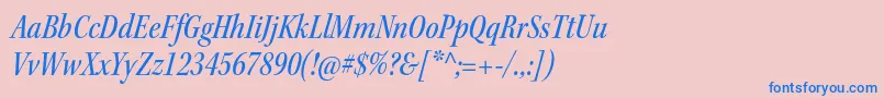 KeplerstdMediumcnitsubh Font – Blue Fonts on Pink Background