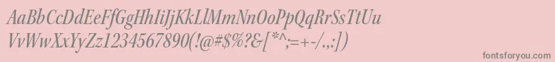 KeplerstdMediumcnitsubh Font – Gray Fonts on Pink Background