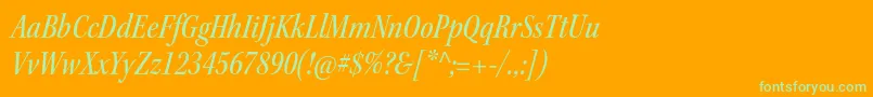 KeplerstdMediumcnitsubh Font – Green Fonts on Orange Background