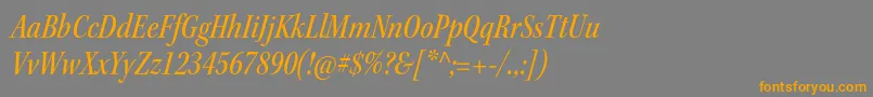 KeplerstdMediumcnitsubh-Schriftart – Orangefarbene Schriften auf grauem Hintergrund