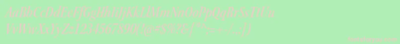 KeplerstdMediumcnitsubh Font – Pink Fonts on Green Background