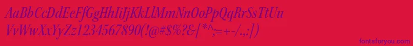 KeplerstdMediumcnitsubh Font – Purple Fonts on Red Background