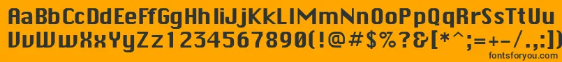 MacenvyRegularDb Font – Black Fonts on Orange Background