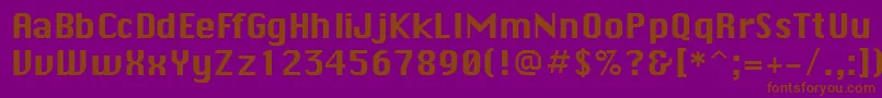 Шрифт MacenvyRegularDb – коричневые шрифты на фиолетовом фоне