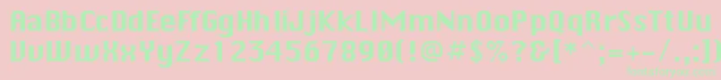 MacenvyRegularDb Font – Green Fonts on Pink Background