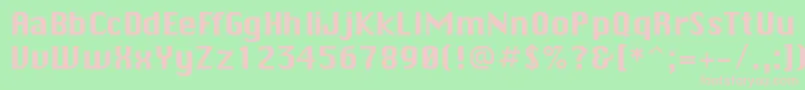 フォントMacenvyRegularDb – 緑の背景にピンクのフォント