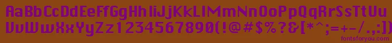 MacenvyRegularDb Font – Purple Fonts on Brown Background