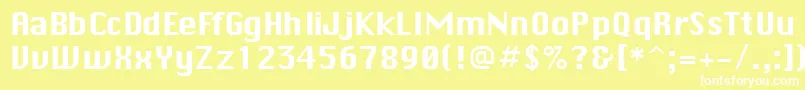 MacenvyRegularDb Font – White Fonts on Yellow Background