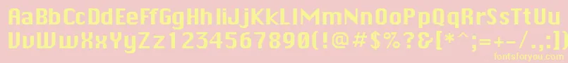 MacenvyRegularDb Font – Yellow Fonts on Pink Background