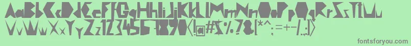 Шрифт Cutout – серые шрифты на зелёном фоне