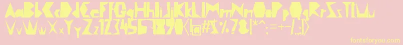 Cutout Font – Yellow Fonts on Pink Background