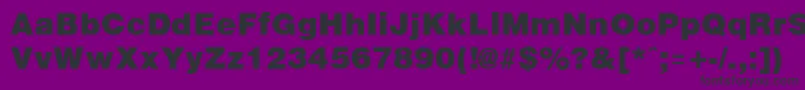 ArenaBlack-Schriftart – Schwarze Schriften auf violettem Hintergrund