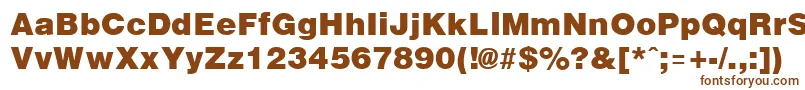 Шрифт ArenaBlack – коричневые шрифты на белом фоне