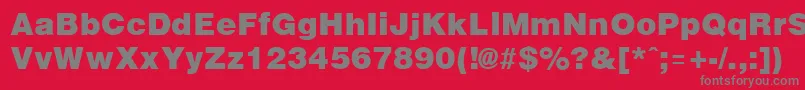 ArenaBlack Font – Gray Fonts on Red Background