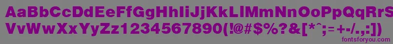 Czcionka ArenaBlack – fioletowe czcionki na szarym tle