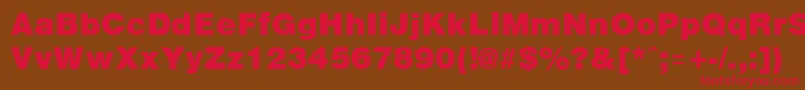 ArenaBlack Font – Red Fonts on Brown Background