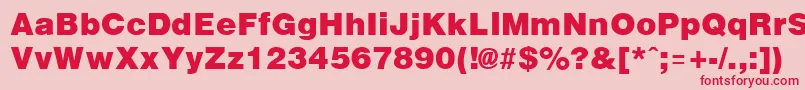 ArenaBlack Font – Red Fonts on Pink Background