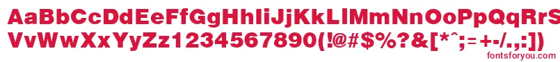 ArenaBlack Font – Red Fonts on White Background