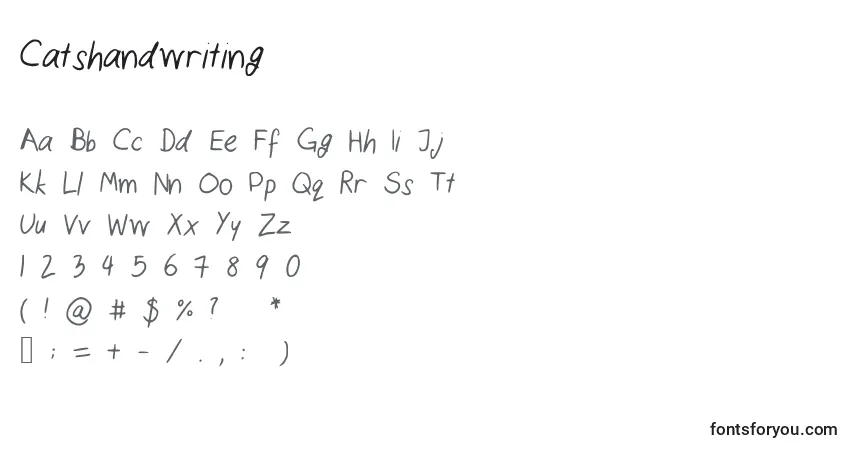 Czcionka Catshandwriting – alfabet, cyfry, specjalne znaki