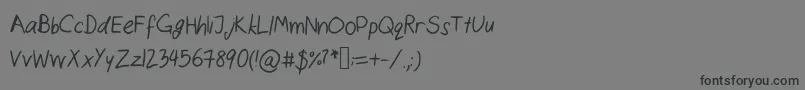 Catshandwriting Font – Black Fonts on Gray Background
