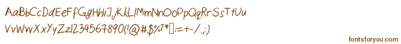 Catshandwriting Font – Brown Fonts on White Background