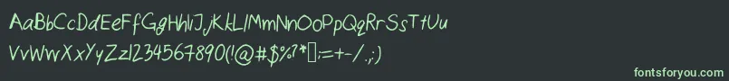 Catshandwriting Font – Green Fonts on Black Background