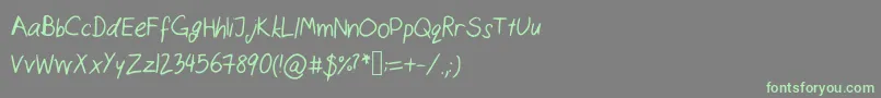 Подробнее о шрифте Catshandwriting Шрифт Catshandwriting – зелёные шрифты на сером фоне